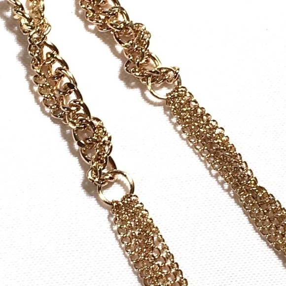 𝅺3/$29! GUESS Long Statement Necklace Gold & Red - Picture 7 of 8